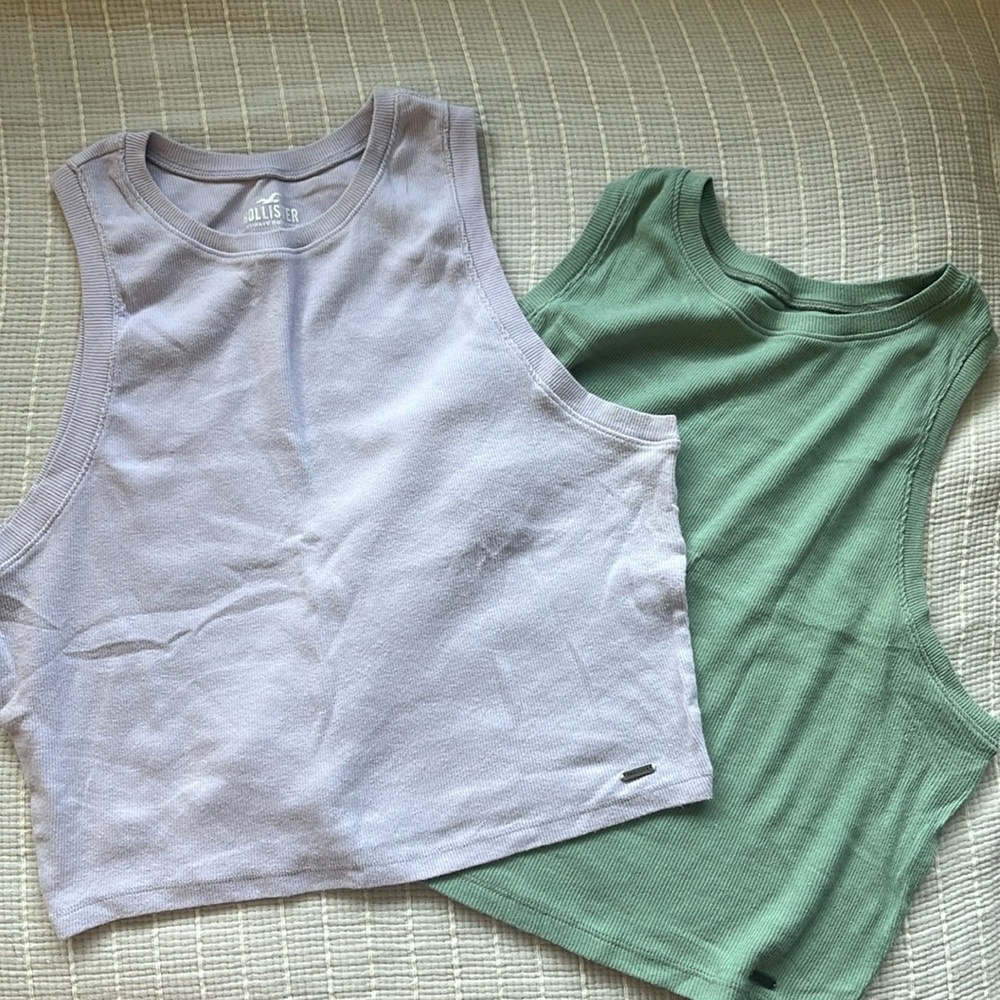 Two Hollister Pastel Tank tops